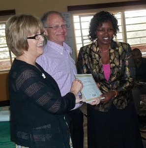 Sarah, David Nutter, and IJM Rwanda church mobilization director Charlotte